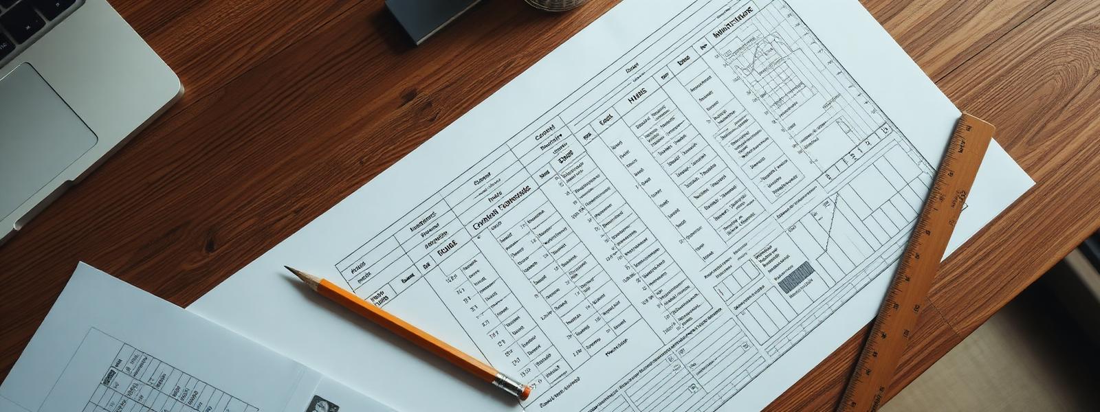 Plans et planning de travaux sur bureau — plan pluriannuel de travaux